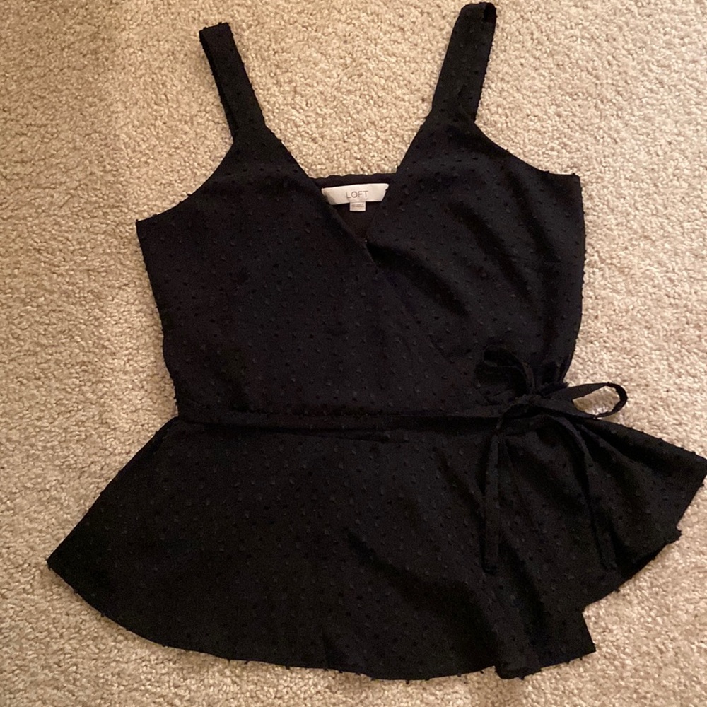 Loft Black Wrap Tank Size XS